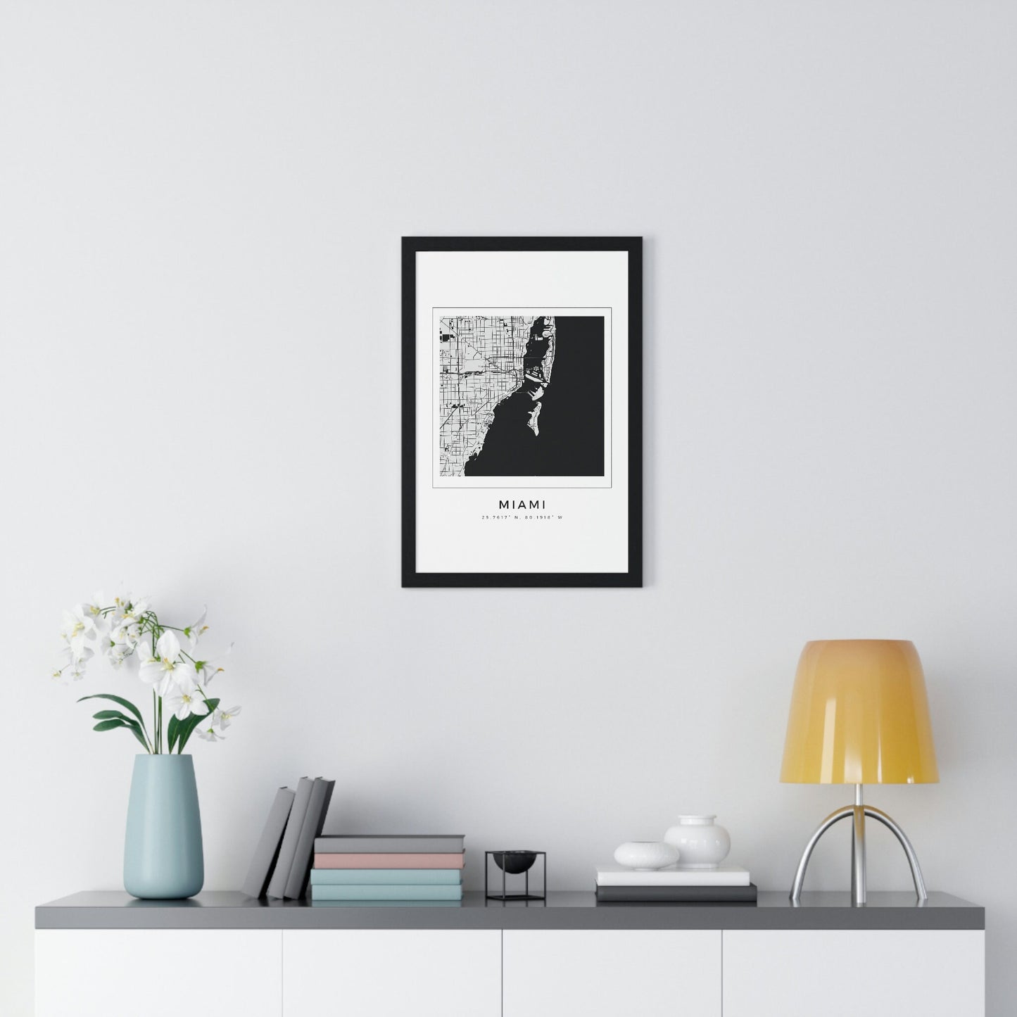 Miami Hometown Premium Framed Poster