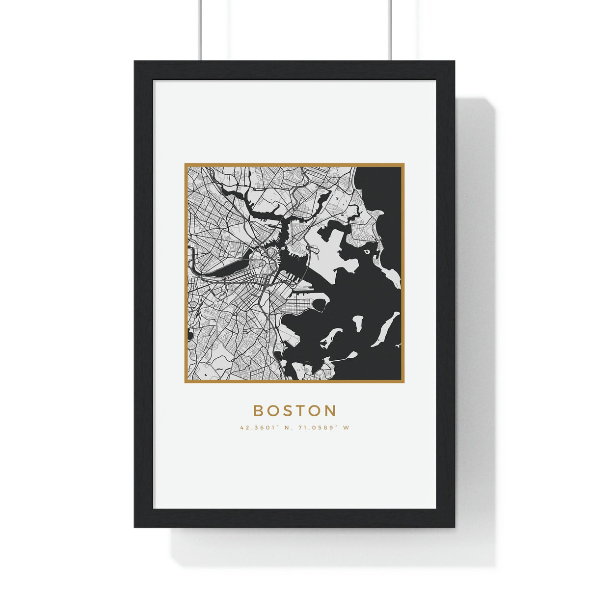 Boston Hometown Premium Framed Poster (Golden Trim)