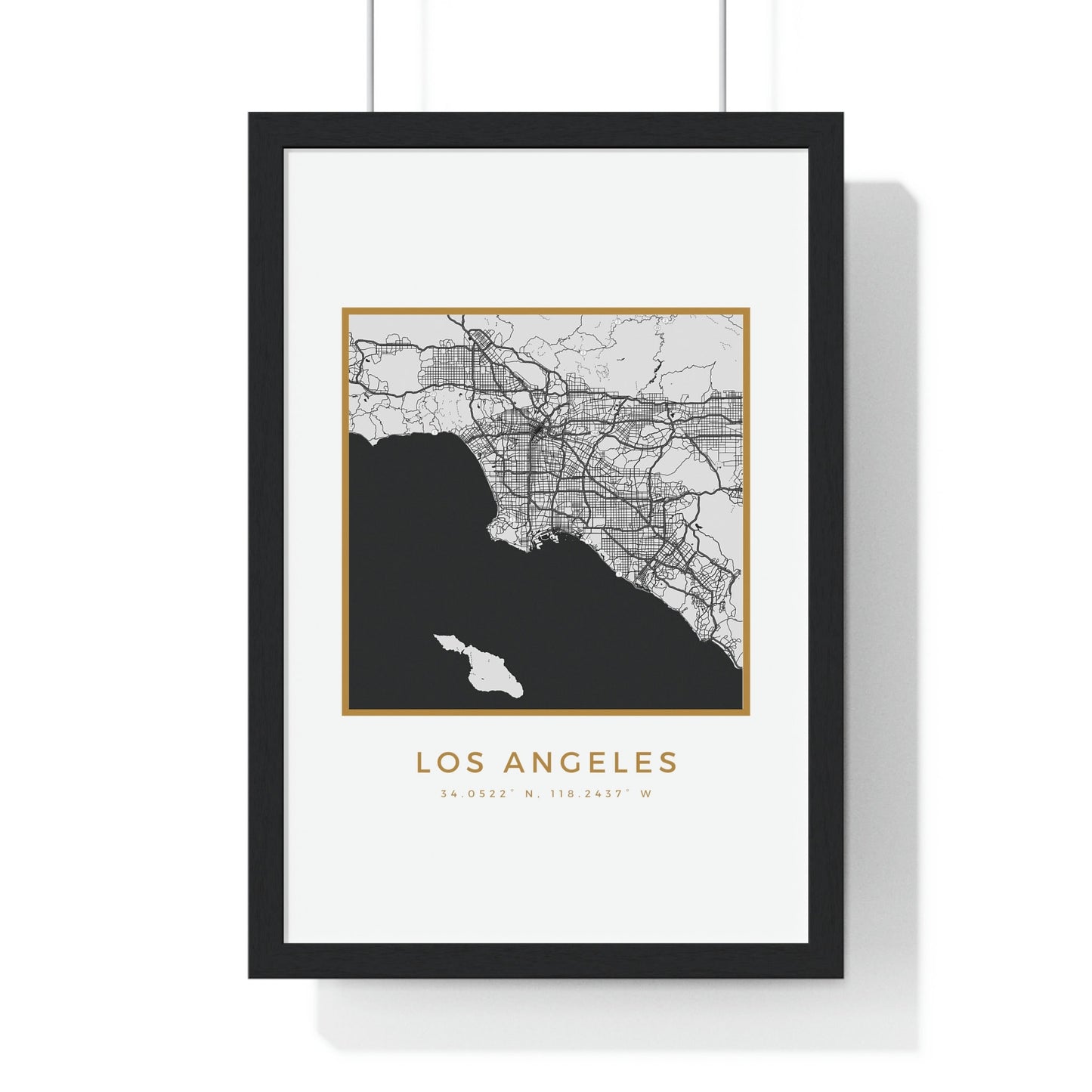 LA Hometown Premium Framed Poster (Golden Trim)