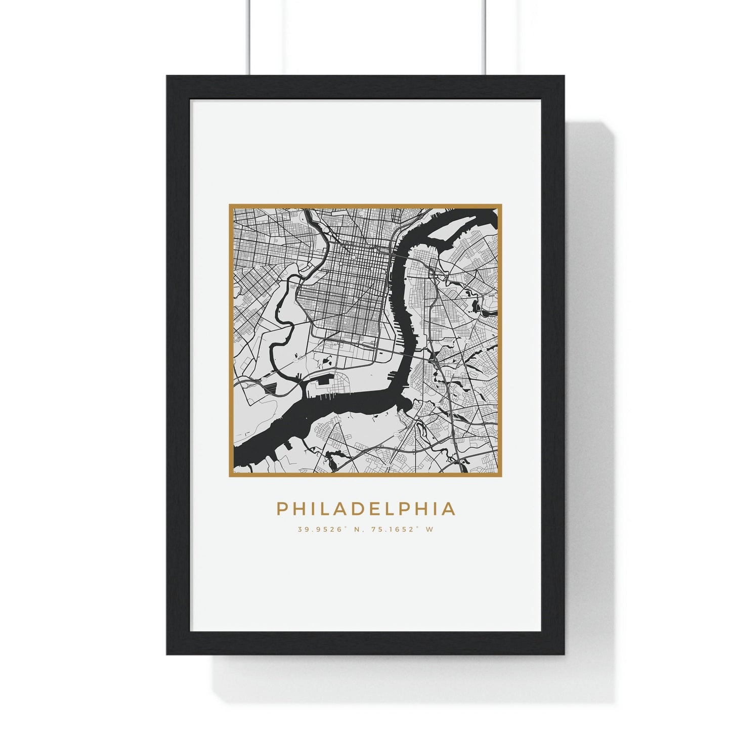 Philadelphia Hometown Premium Framed Poster (Golden Trim)