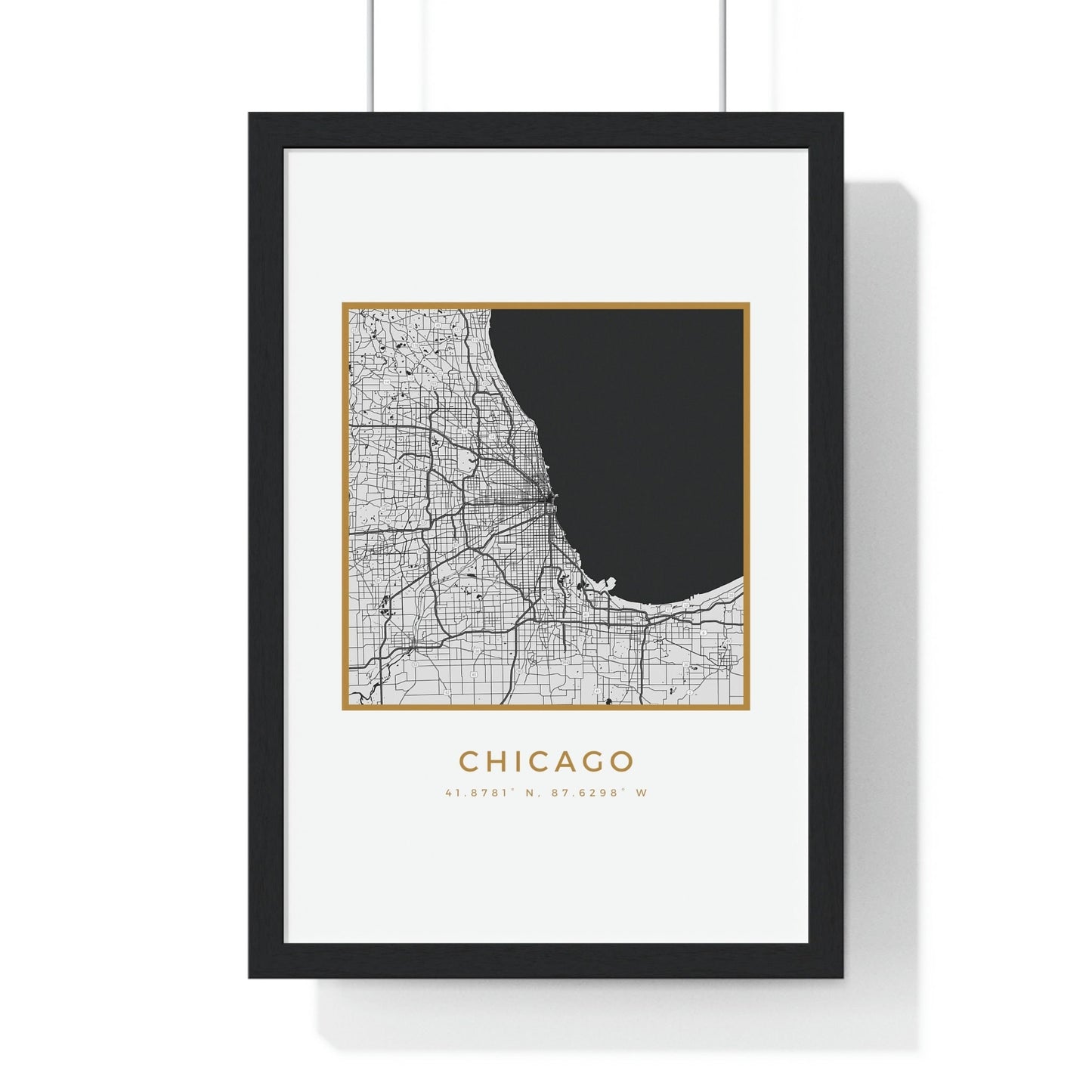Chicago Hometown Premium Framed Poster (Golden Trim)