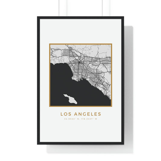 LA Hometown Premium Framed Poster (Golden Trim)