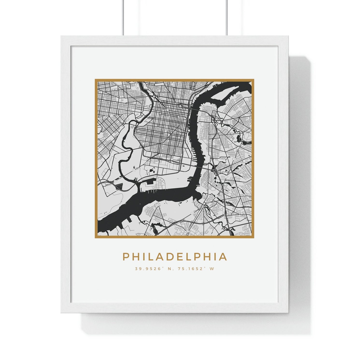Philadelphia Hometown Premium Framed Poster (Golden Trim)
