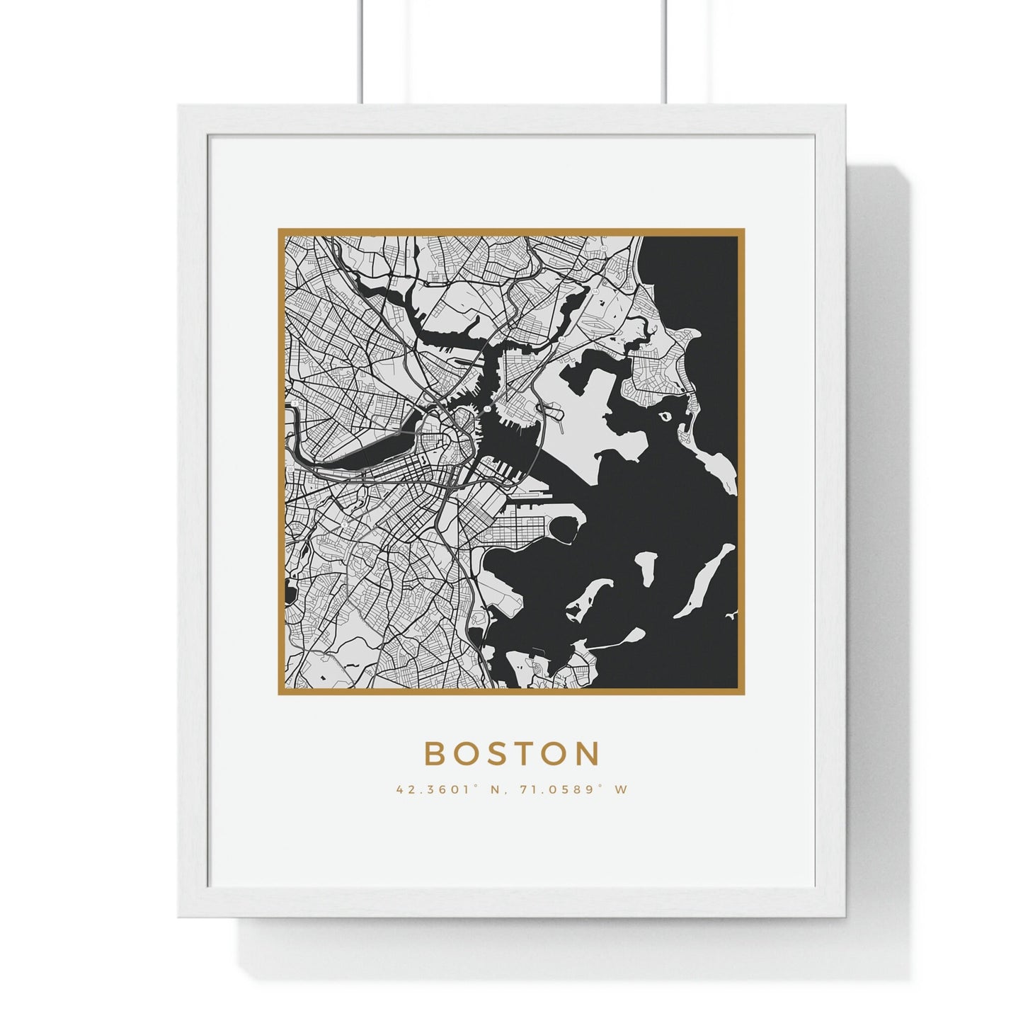 Boston Hometown Premium Framed Poster (Golden Trim)